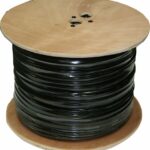 Black 300m BULK RG58 SIAMESE CABLE 20AWG+18/2 CCTV SECURITY CAMERA WIRE