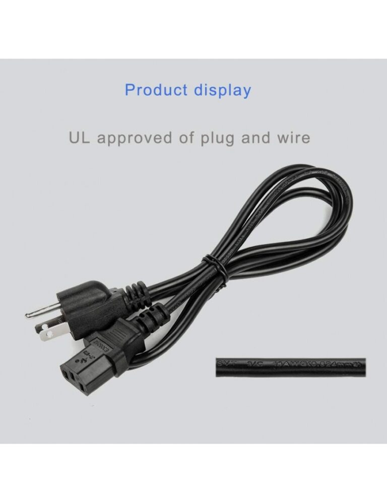 Cisco Switch Power Cord 6ft 18AWG IEC C15 Notched 3 Prong Supply For