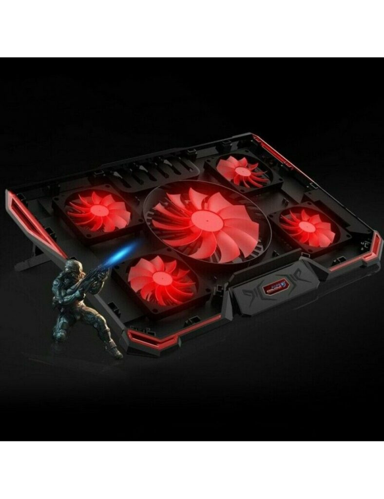 GIGAMAX D88PLUS 1117 Inch Laptop Cooling Pad 5 Fans Gaming Notebook