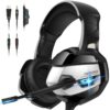 ONIKUMA K5 PRO Bass Surround LED Gaming Headset For PS4 New Xbox One PC Laptop