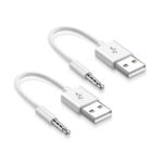 Audio Cable 3.5mm Male To USB2.0 Male, White, short