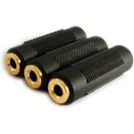 3.5mm Stereo Jack To 3.5mm Stereo Jack Female To Female Adapter Connector Gold Plated