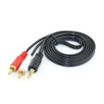 3m 3.5mm Aux Male Jack To AV 2 RCA Stereo Music Audio Cable For MP3 IPod IPhone