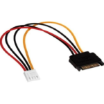Power Cable SATA 15Pin Male To 4Pin FDD Floppy Female