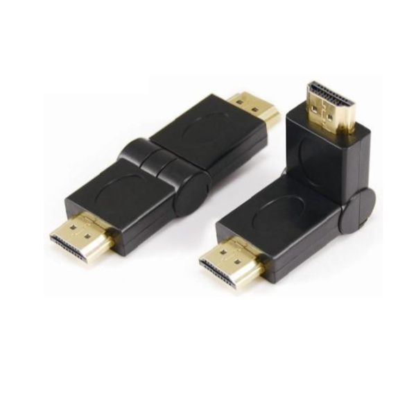 HDMI Connector Male To Male Adapter, 90° 180° 360° Degree Rotating