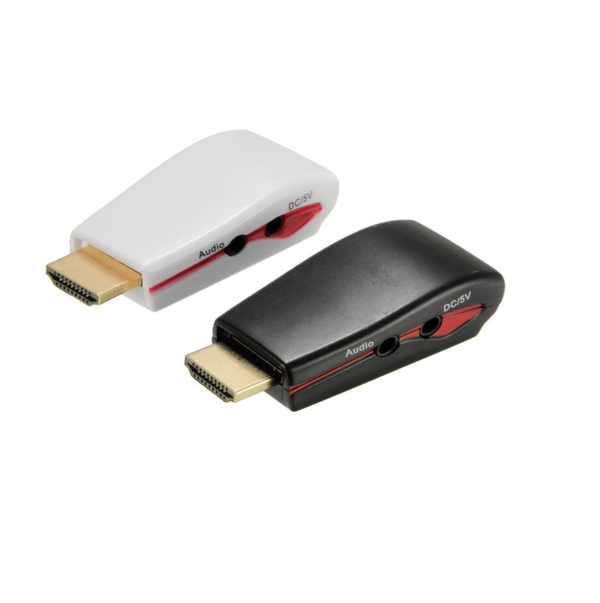 HDMI Male To VGA Female + 3.5mm Audio, gold-plate, Gender