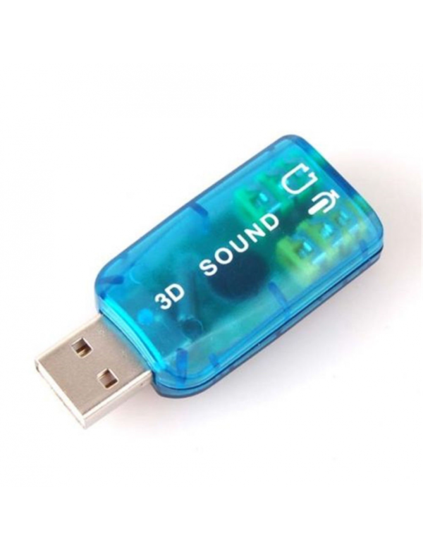 External USB 2.0 To 3D Virtual Audio Sound Card Adapter Converter 7.1 CH