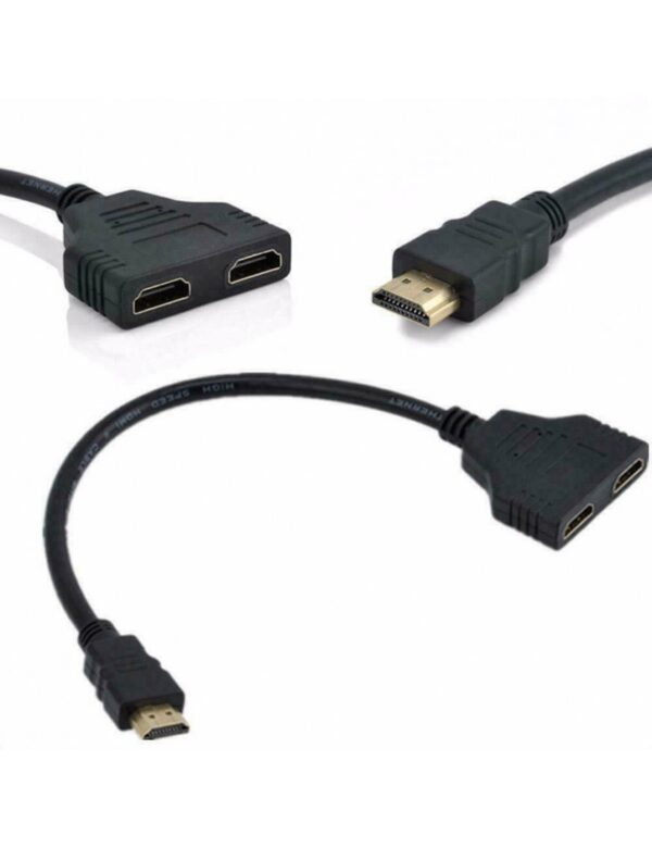 HDMI Splitter Cable Male To Female 1 Input 2 Output Adapter Converter