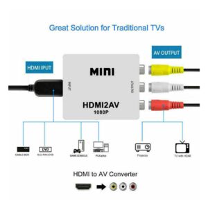HDMI To AV Mini Composite 1080P Audio Video AV