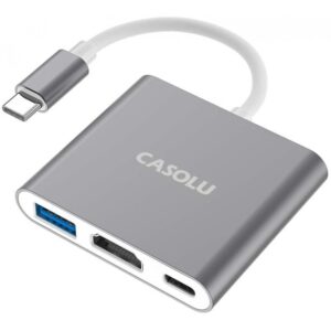 USB C To HDMI Adapter, USB 3.1 Type-C Hub To HDMI 4K+USB 3.0+USB-C