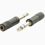Audio Connector 6.35mm Male To   6.35mm Female, Black
