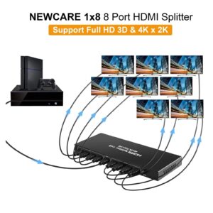 HDMI Splitter 4K 1x8 One in Eight Audio Video Distributor Amplifier