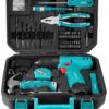 Drill Lithium-Ion Total Tools Combo With Set 81 Pcs 12V - THKTHP10812A