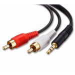 1.5 M 3.5mm Aux Male Jack To AV 2 RCA Stereo Music Audio Cable For MP3 IPod IPhone