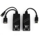 USB 2.0 Extender by RJ45 LAN 100m Extender Adapter USB Adapter  (Black