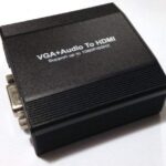 CABLESETC VGA to HDMI Powered Converter | VGA + Digital SPDIF Optical + Analog audio to HDMI Adapter | 1080P Video VGA Converter with Audio | For PC, Monitor HDTV Laptop, Projector