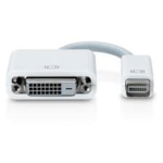 Mini DVI to DVI Converter, Mini-DVI Male to DVI Female Video Cable Adapter (White) - 6 inches