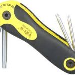 Generic TM 8-Piece Folding Star Key Wrench Set Screwdrivers Kit T-9 To T-40