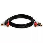 S-Video & 2-RCA Audio Cables Combo 4 Pin SVideo Male Cord, Gold Plated