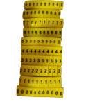 EC-J Flat Number Tube Cable Wire Marker 0 to 9 For Cable 100pc