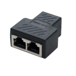 RJ45 Connector  RJ45 Female To 2 RJ45 Female, Ethernet Network Splitter, Cat5/Cat6 Cable, Black