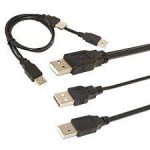 CABLE USB MALE TO 2 USB MALE