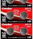 Camelion 12001013B50 Plus Alkaline Button Cell Batteries AG13, LR44, LR1154, 357