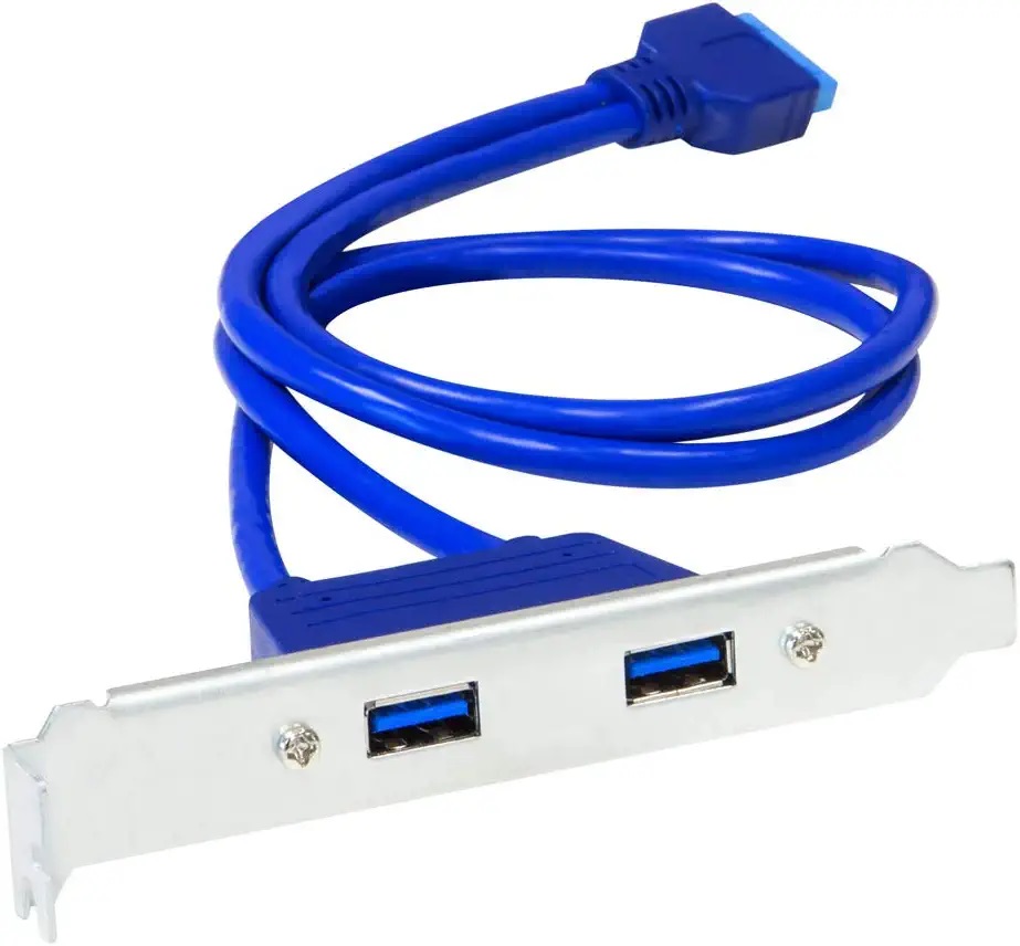 USB 2.0 2-Port Rear PC Panel Bracket