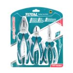 Total 3pcs Set Pliers - 8" Combination Pliers, 6" Long nose pliers, 6"Diagonal cutting pliers THT1K0301