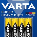 4x Zinc Carbon Varta Superlife R6 AA