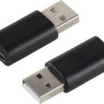 USB Male to USB Type C Adapter Female - Black
