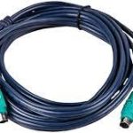 3 in 1 KVM Switch Cable w/6pin PS2 Keyboard Mouse & HD15 VGA Male to Male 1.8 meters