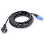 Euro Angled Schuko Power Cord Plug to Powercon Cable Leads NAC3FCA Connector Used in EU European Europe Market