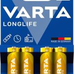 VARTA Battery LONGLIFE AA Battery Alkali-manganese 2800 MAh 1.5 V BL4