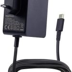 Amazon Basics - Caricabatterie CA a doppia tensione per Nintendo Switch (supporta la Modalità TV), nero