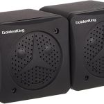 Goldenking G08 Wired Dynamic Modern Mini Speakers Set Of 2 Pieces With Flexible Sound With Distinct Tone Levels - Black