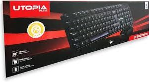 Wireless Mouse & Keyboard U-200 , 10m Receiving Distance - Black