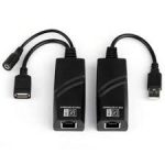 USB 2.0 Extender by RJ45 LAN 100m Extender Adapter USB Adapter  (Black