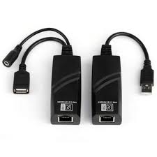 USB 2.0 Extender by RJ45 LAN 100m Extender Adapter USB Adapter (Black