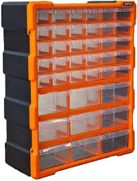 39 Clear Plastic Drawer Set