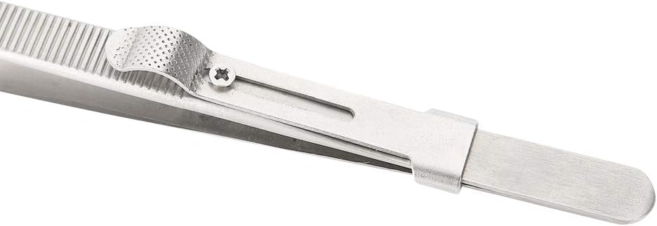 M&R Tweezers V-16AS Stainless Steel Tweezers With Lock Portable ELECTRONICS Making Tool Anti Slip - Image 5