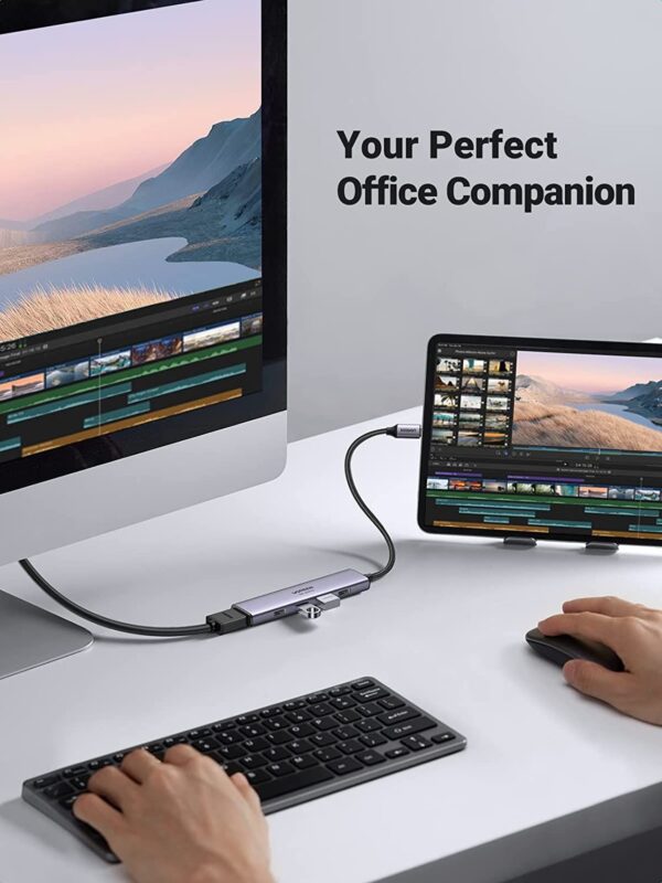 UGREEN 20955 CM478 USB-C 5-in-1 Multifunction Adapter -Space Grey - Image 4