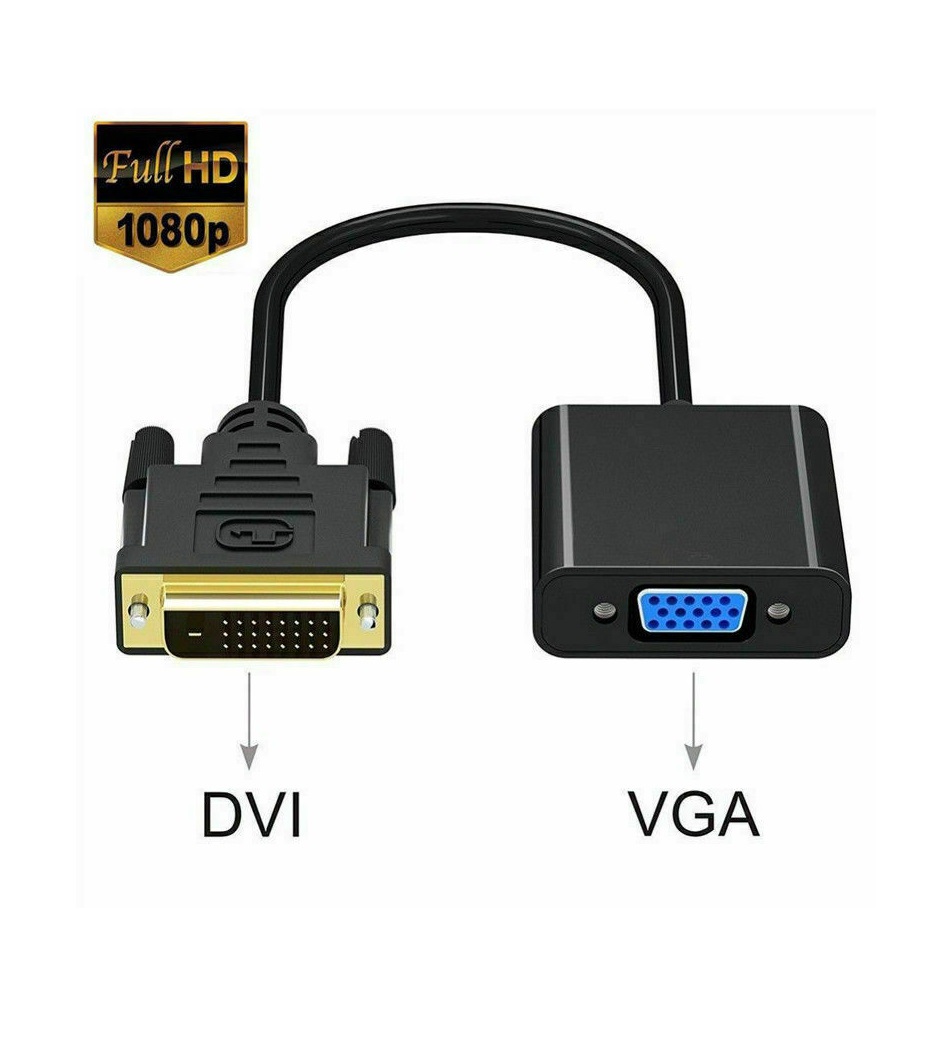 Adapter Cable, 1080P Cable 24 + 1, 25 Pin, Male to 15 Pin, Female PC Display Video Converter.