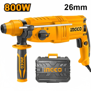 Ingco rgh9028 rotary hammer with bag and interchangeable chuck - 800 watt
