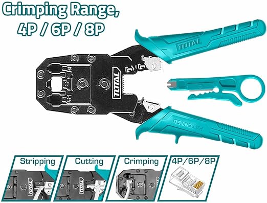 Total TMPC4468P Standard Connection Crimper, 8-Inch Size