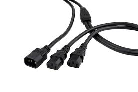 cable power ups C14 Male to C13 Female Splitter, PDU Style - C14 to 2X C13, 10A, 100–250V, 18 AWG 2meters ( usd)
