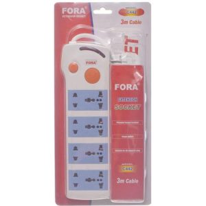 Power Strip Fora 442 8Ports 3m 1Key