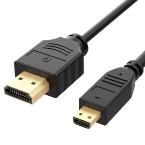 Rankie Micro HDMI Male to HDMI Male Cable, Compatible with GoPro Hero, CanonNikonSony Camera, 1.5m  Black