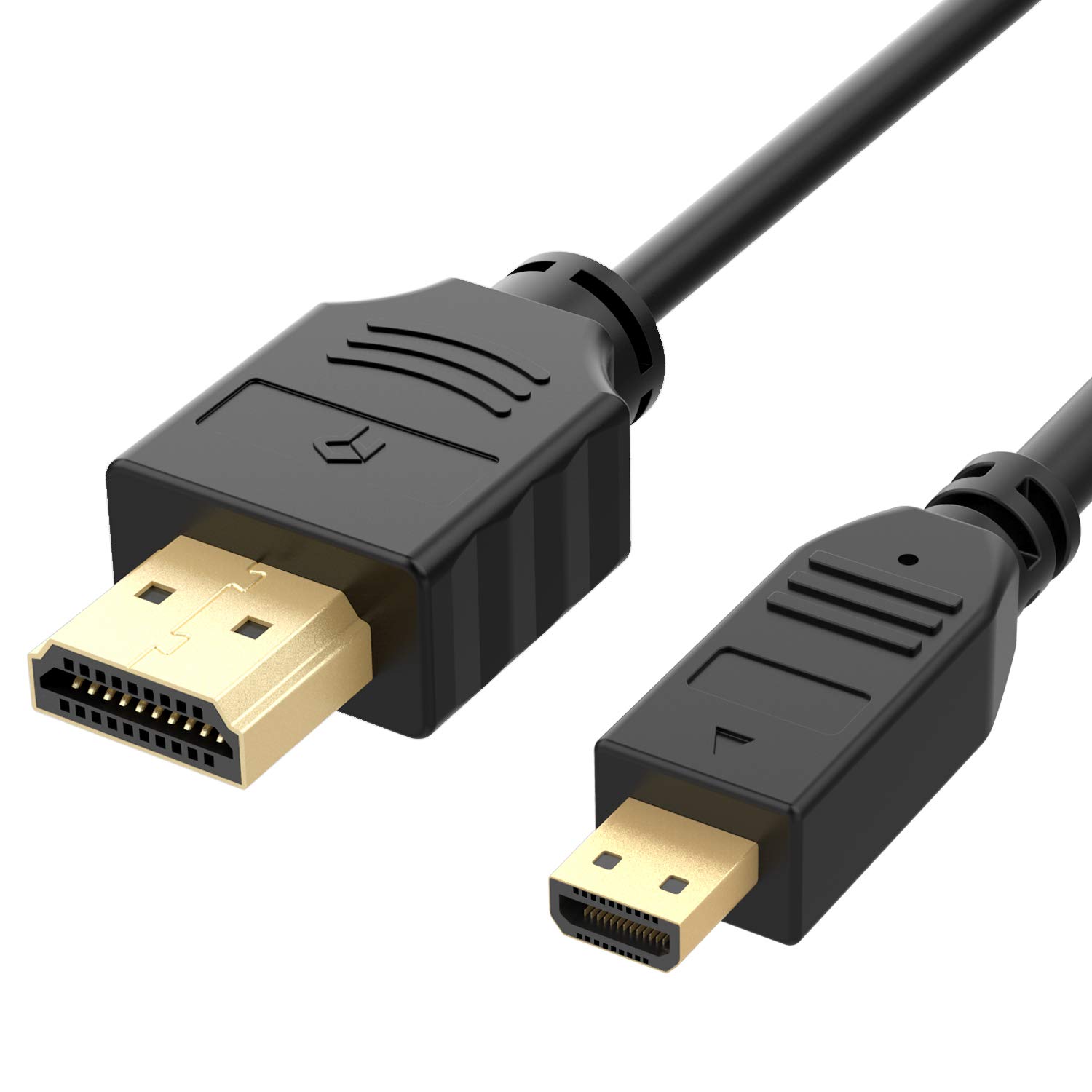 Rankie Micro HDMI Male to HDMI Male Cable, Compatible with GoPro Hero, CanonNikonSony Camera, 1.5m Black